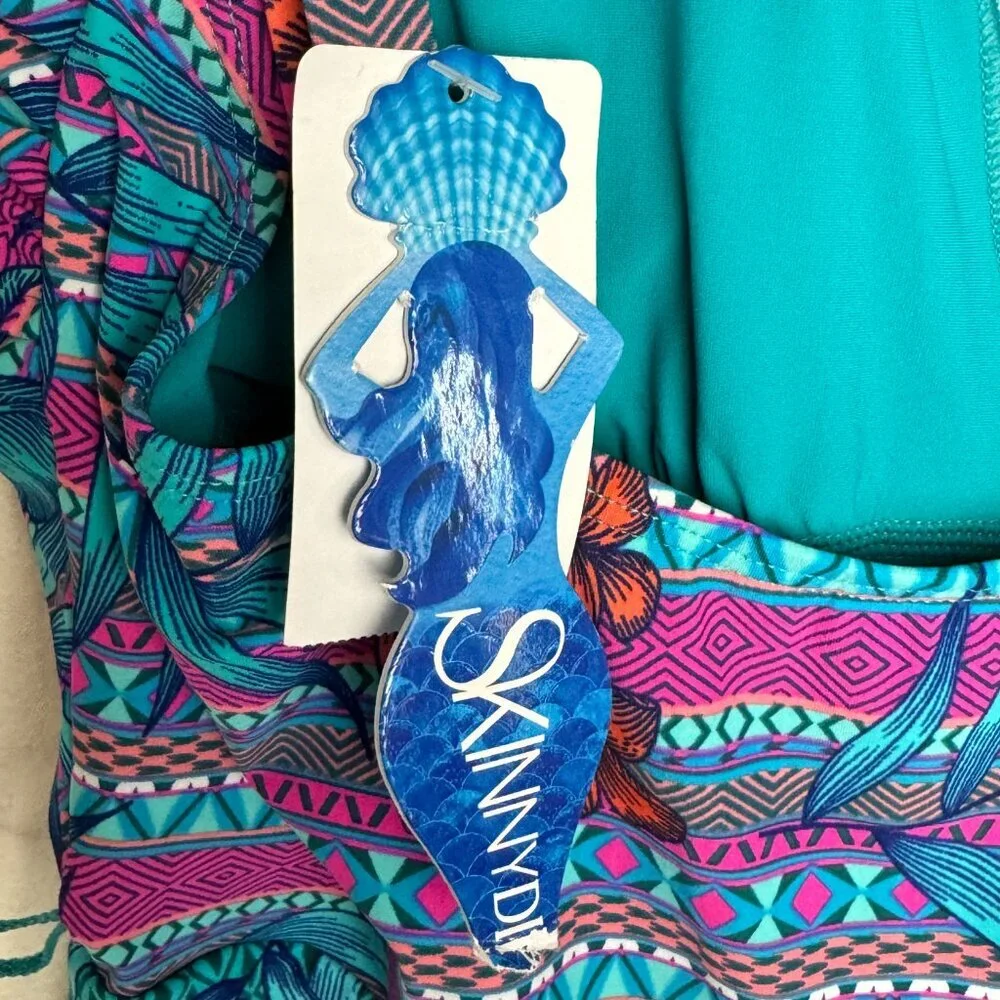 NWT Skinny Dippers Mojito Kiss Kiss Soft Cup One Piece Swimsuit Size L - Picture 11 of 16